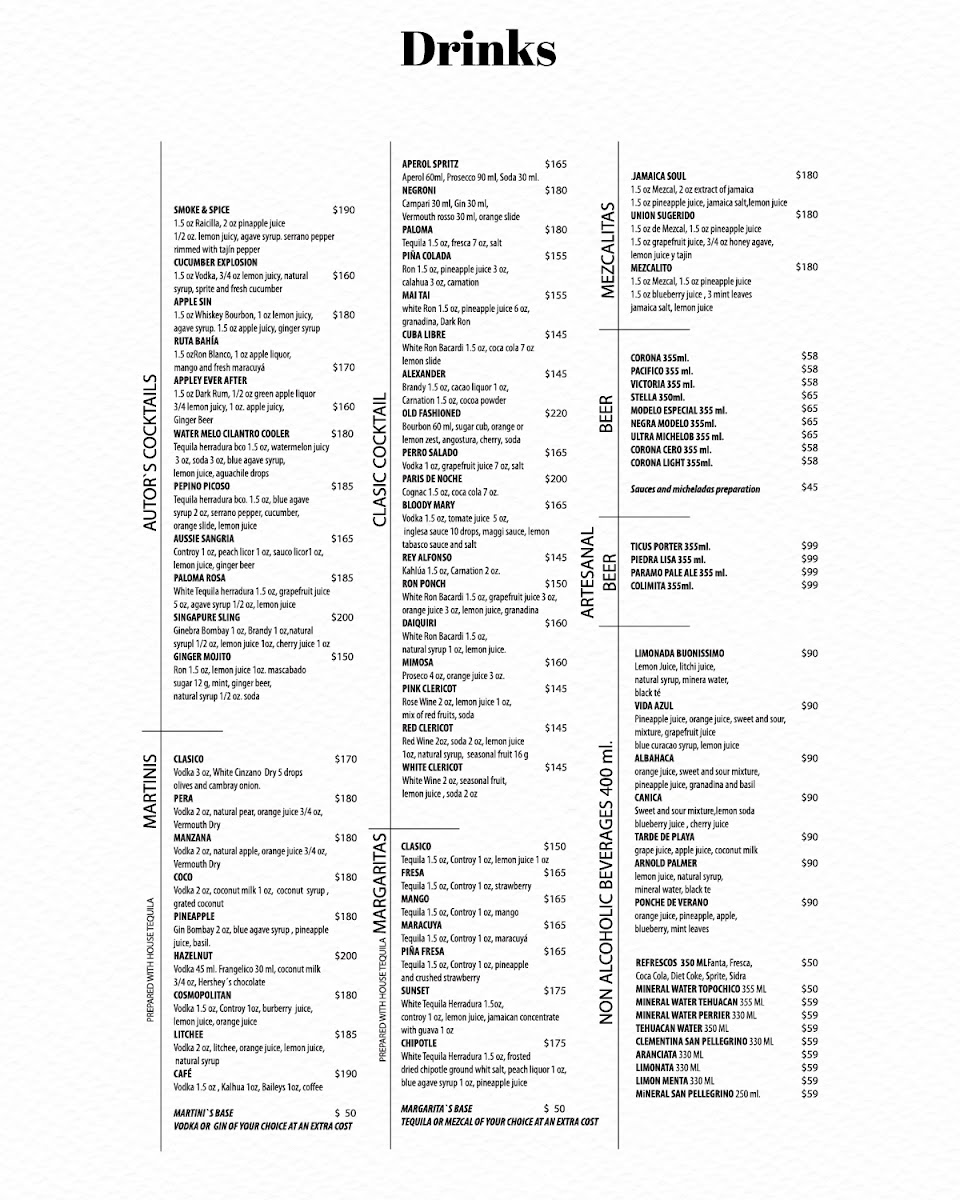 Buonissimo Gourmet Restaurant Menu - Image 1