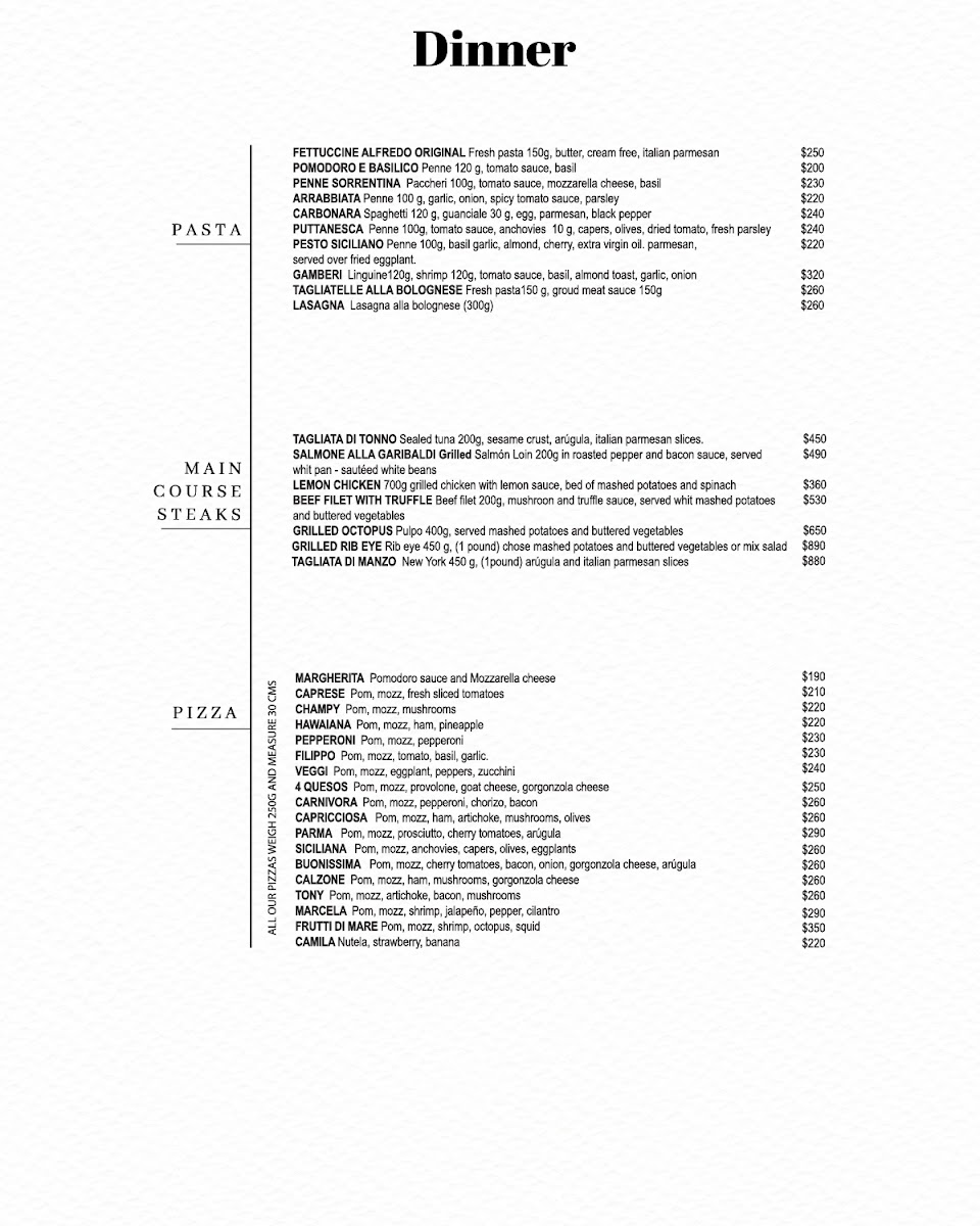 Buonissimo Gourmet Restaurant Menu - Image 3
